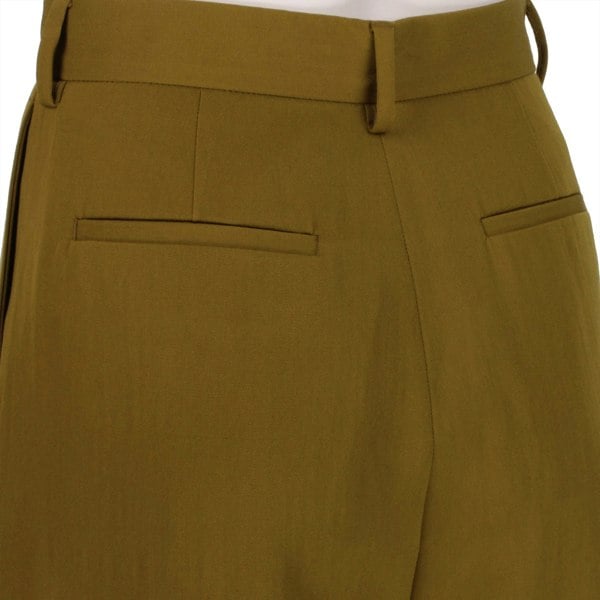 Paul Smith wide leg trousers in a burnt ochre tone twill wool fabric