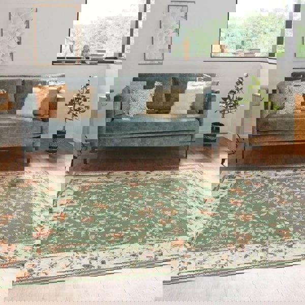 The Rugs Fringed Vintage Floral Rug - Timeless Elegance