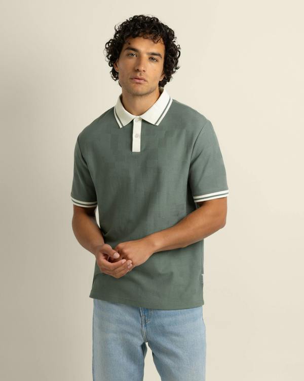 Larsson & Co Anders - Geometric Jacquard Polo Shirt