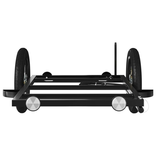 Berkfield Bike Cargo Trailer Black 122x53x28 cm Iron