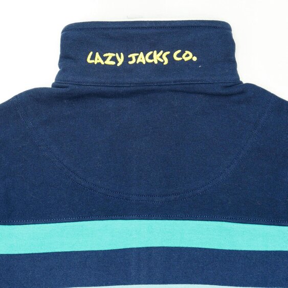 Lazy Jacks LJ32 - Full Zip Striped Sweatshirt - Twilight Pistachio
