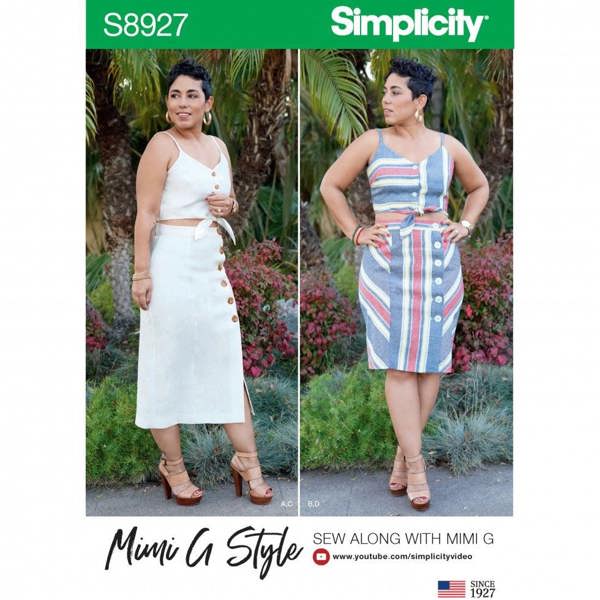 Simplicity Sewing Pattern 8927, Tops, Skirts for Women, H5 (6-8-10-12-14) - Intermediate