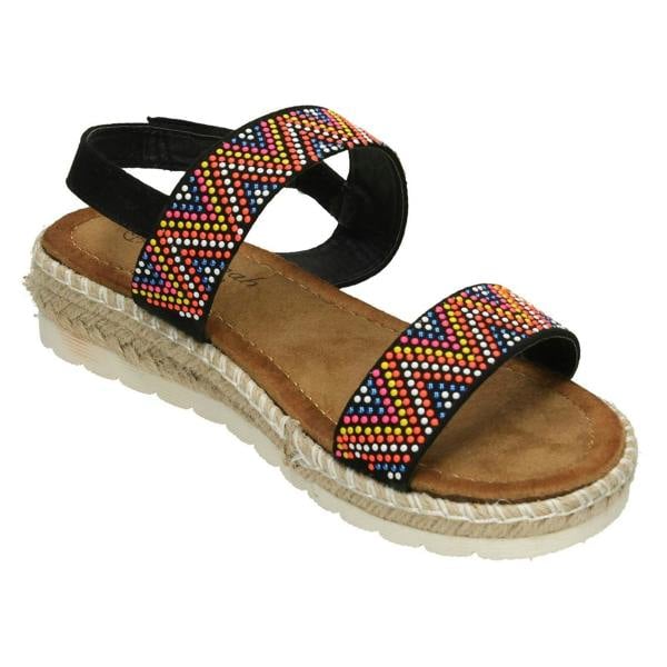 Savannah Ladies Savannah Coloured Studded Sandals