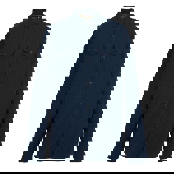 Regatta Mens Spennith Plain Shirt Jacket - Navy Blue/Glazed Ginger