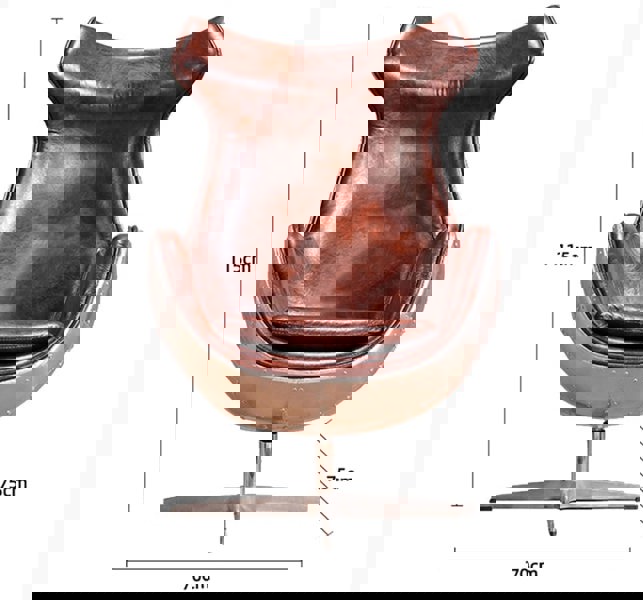 A3 Aviator Egg chair, Brown Leather, Aluminium-Weilai Concept-Weilai Concept