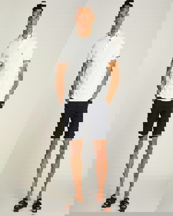 Tommy Hilfiger Tipped Mens Slim Fit Polo - White