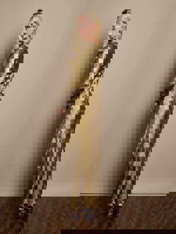 GWD Juliet Gold Metallic Maxi Dress