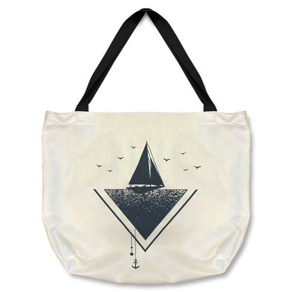 Benjamin Tate Design Sailboat At Sea Tote bag