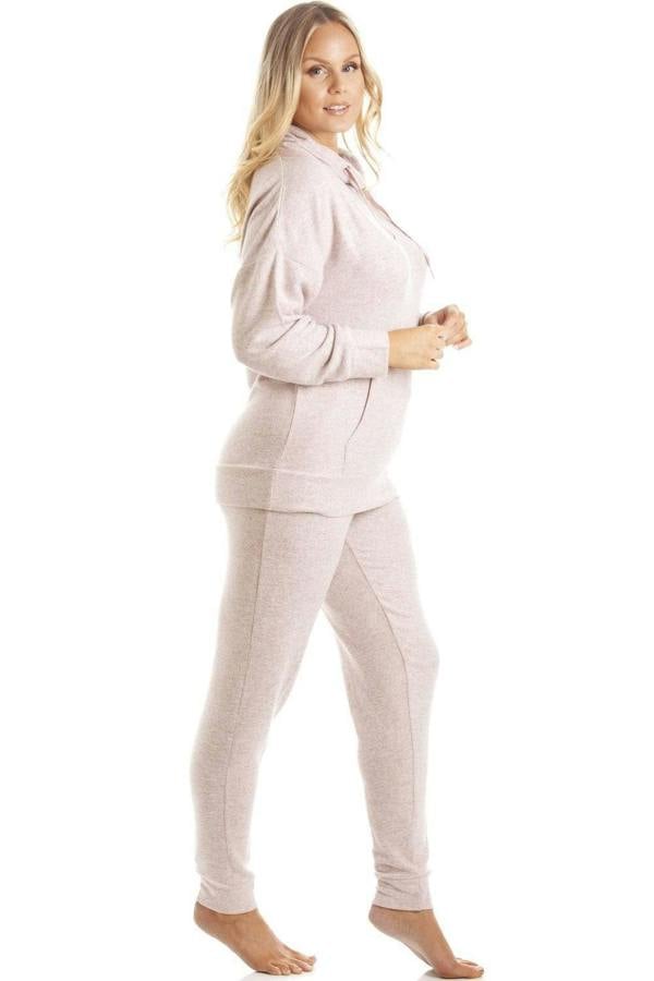 Womens Comfy Fit Marl Hacci Pyjama sets