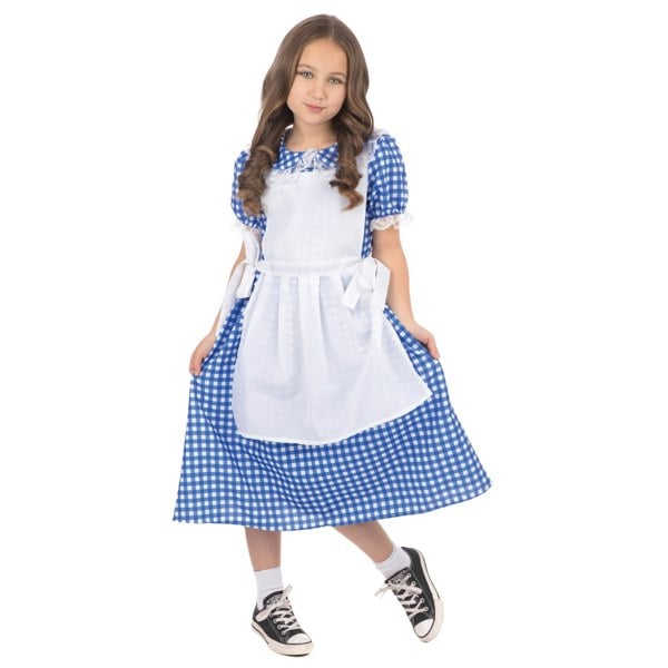 Bristol Novelty Girls Classic Dorothy Dress - Blue/White