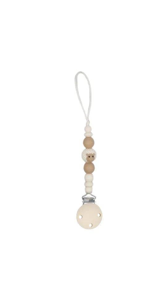 Chewies & More Chewies&more - Newborn Silicone Pacifier Teething Clip - Sheep - Beige