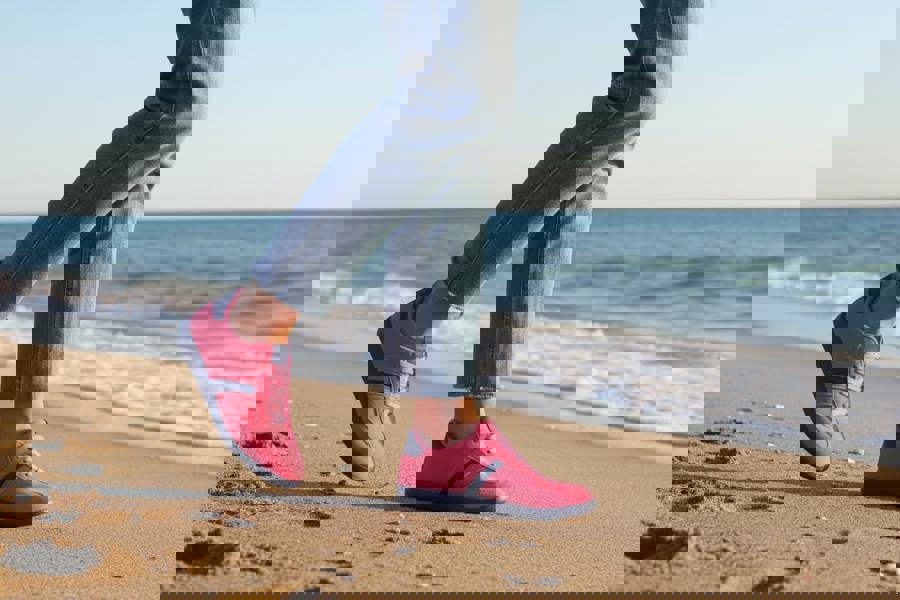 Trendy Trotters Fuscia Pink Faux Suede Trainers, Contrast Platform & Stripes. Retro Sneakers