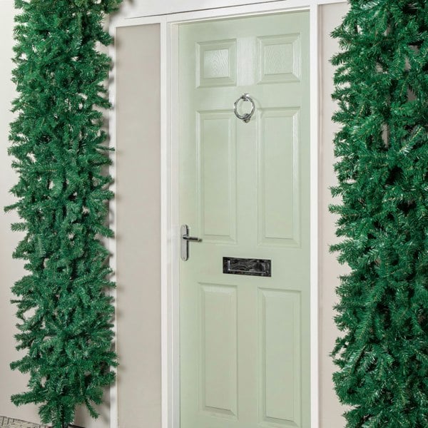 Samuel Alexander 8ft (2.55m) Samuel Alexander Double Door Plain Green Christmas Tree Arch with 2000 Tips