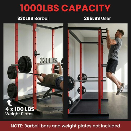 SPORTNOW Adjustable Power Tower with Pull-Up Bar & Dip Station for Home Gym