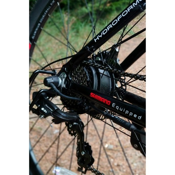 Basis Beacon E-MTB Electric Mountain Bike, 27.5" Wheel, 16" Frame - Black/Red