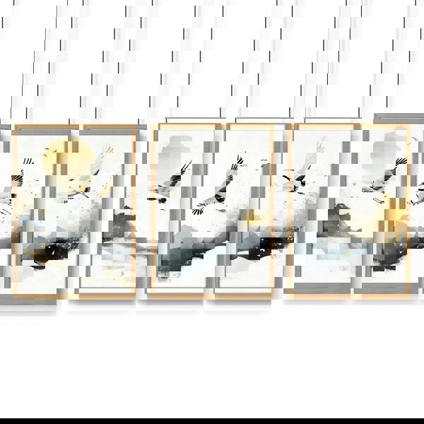 Art For Huge Wall | Set of 3 Asian Inspired Wall art Prints