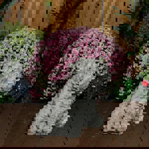 Cute Bulldog Pup Garden Ornament Dog Statue 