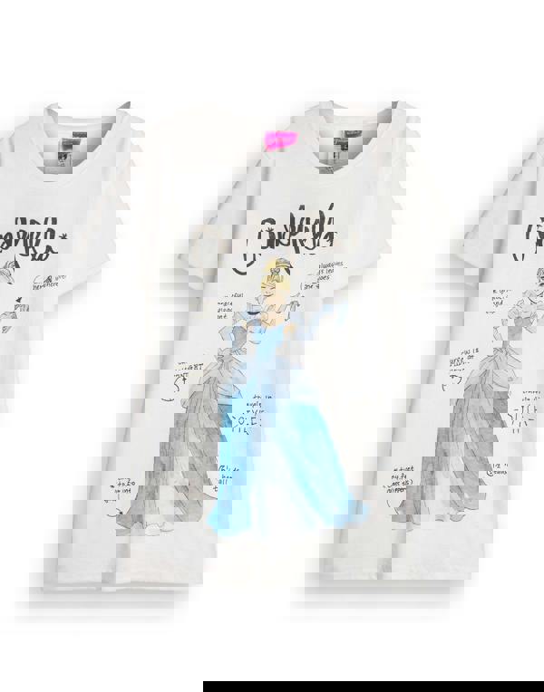Disney Cinderella GirlsWhite Short Sleeved T-Shirt