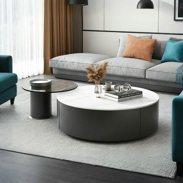 Lionel Round Nesting Coffee Table Set-Ritconcept-Rit Concept