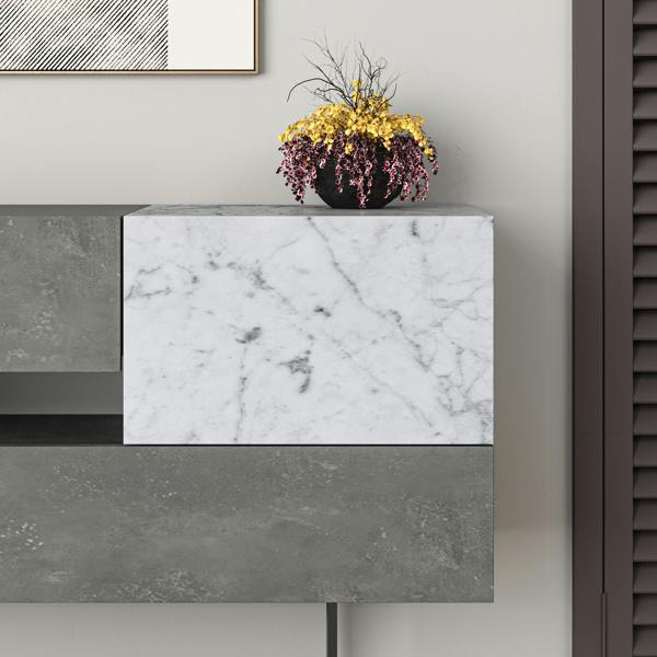 Decortie Eros Console Sideboard Display Unit Marble Effect