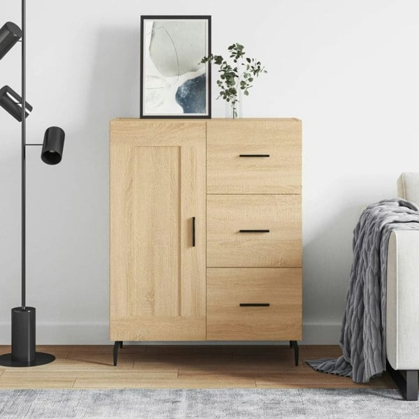 Berkfield Sideboard Sonoma Oak 69.5x34x90 cm Engineered Wood