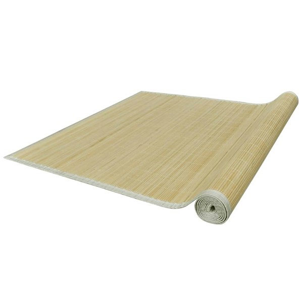 Berkfield Rectangular Natural Bamboo Rug 80 x 300 cm
