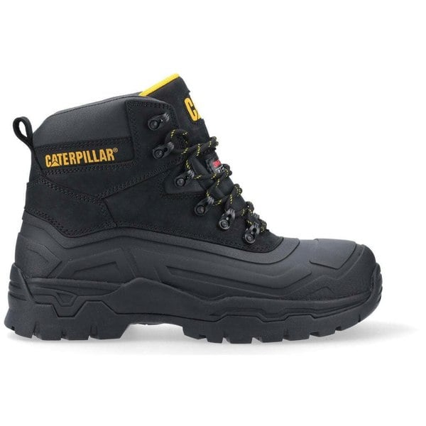 Caterpillar Mens Typhoon SBH Leather Safety Boots - Black/Yellow