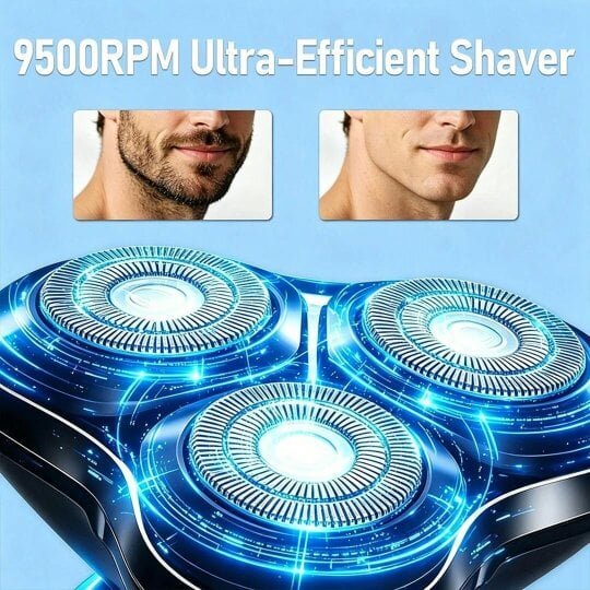 Havendro Shavers for Men Electric Razor Wet&Dry Rechargeable Rotary Cordless USB Charging