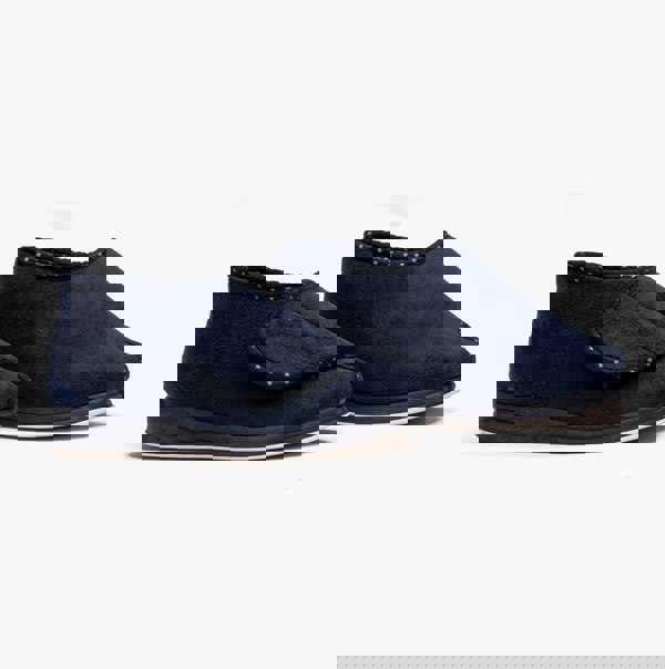 Padders CHERISH Womens (EE Fit) Touch Fasten Boot Slippers Navy