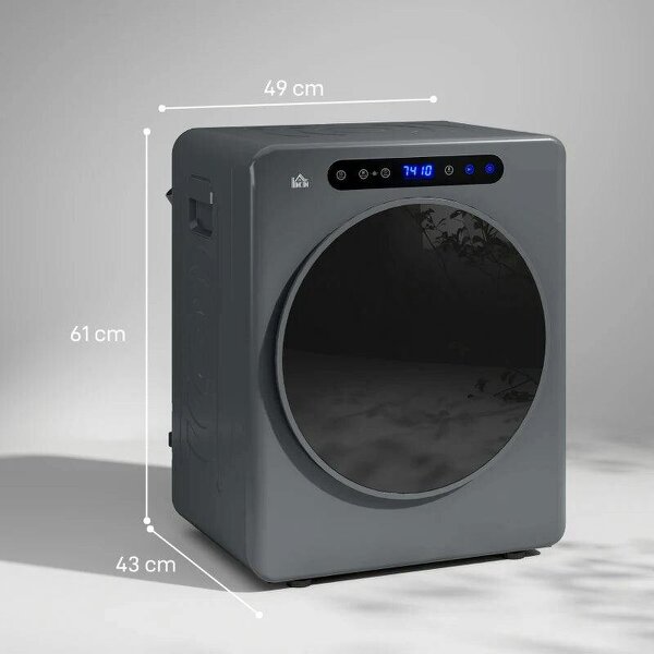 4kg Compact 40-60℃ Tumble Dryer - Grey