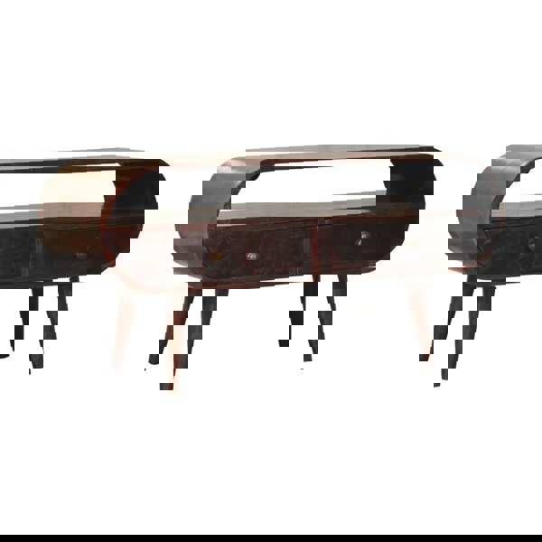 Artisan Furniture Solid Wood California Walnut Circular TV Stand