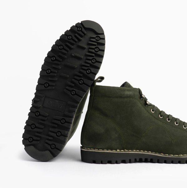 Popps 1961 MOD Mens Suede Boots Green