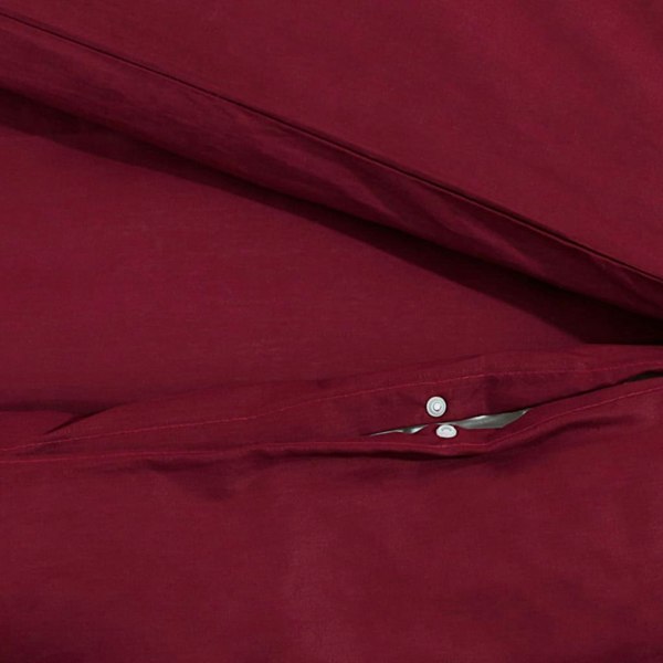 Berkfield Duvet Cover Set Bordeaux 155x220 cm Light-weight Microfiber