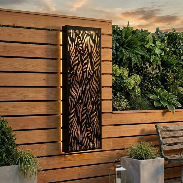 Garden Greatness Lunaria Solar Leaf Wall Panel Light