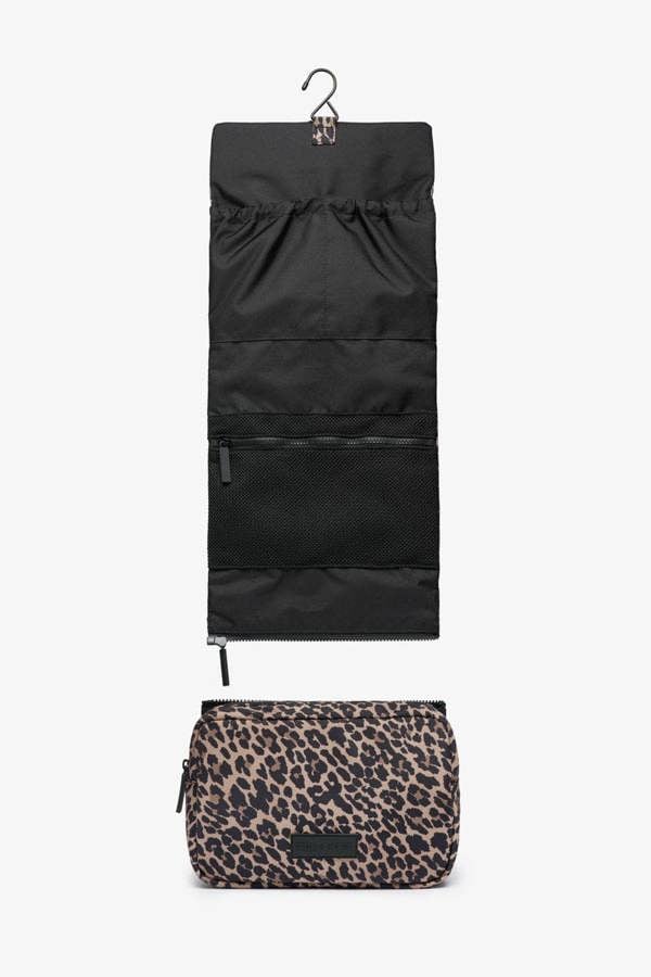 Tiba + Marl T+M Travel Roll Up Hanging Organiser Leopard Print