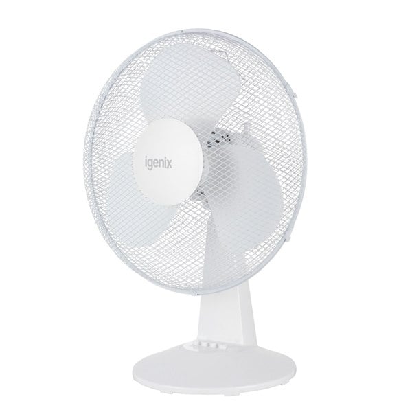 igenix 16 Inch Desk Fan, 3 Speeds, White