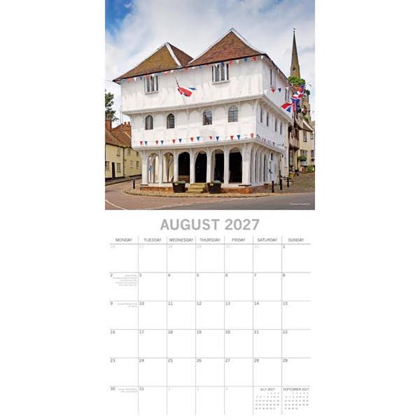 Essex Calendar 2027, Wall Calendars, Month To View, Travel, Gift