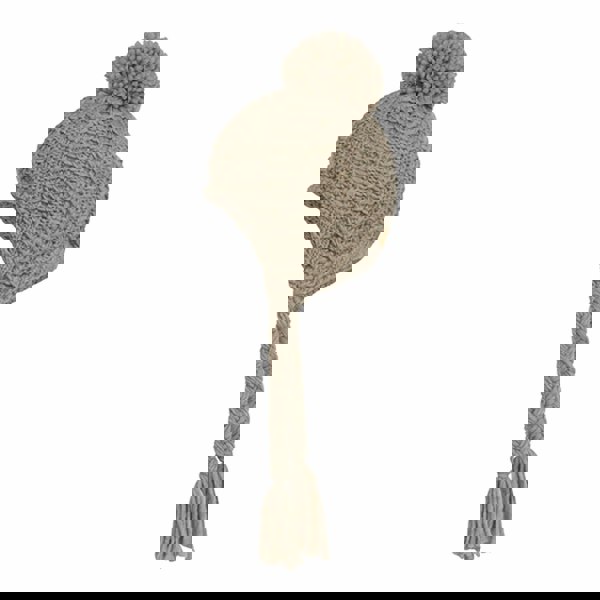 Honeycomb Knit Pom Pom Trapper Hat Stay Cozy & Chic with Honeycomb Knit Pom Pom Trapper Hat