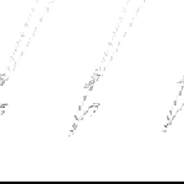 Say It With Winged Diamond Initial Necklace - Sterling Silver