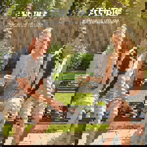 Garden Loveseat with Built-in Coffee Table