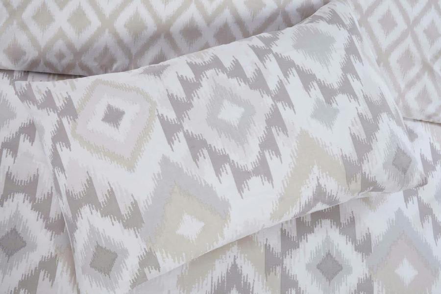 Ikat Natural Duvet Cover Set