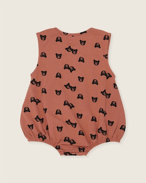 Red Bear Print Romper - image 5