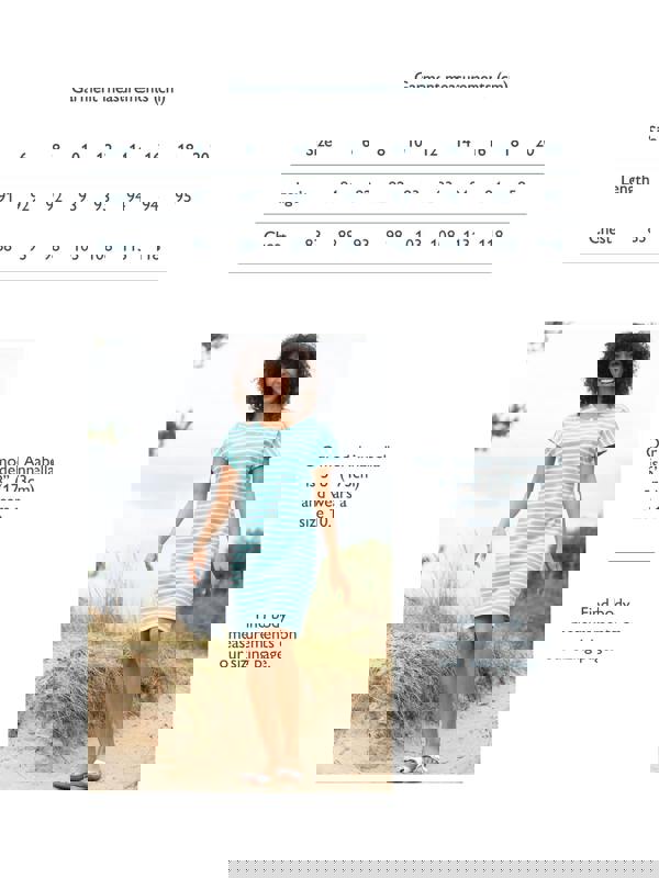 Kite Womens Organic Alum Jersey Dress Lagoon Stripe