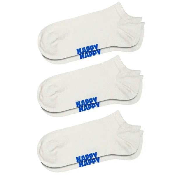 Happy Socks 3-Pack Solid Low Socks White