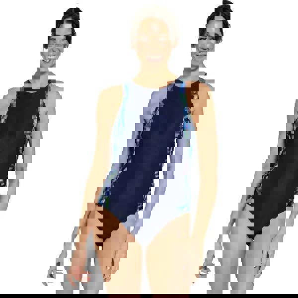 Zoggs Circus Hi Front Swimsuit - Blue/Multi