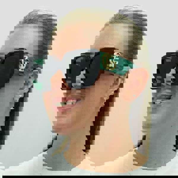 Gucci Sunglasses GG0956S 001 Black and Green Swirl Green