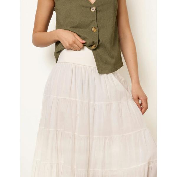 Blue Vanilla Jersey Band Tiered Skirt