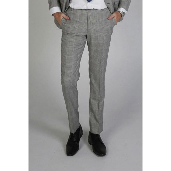Paul Andrew Hugo - Men's Check Grey Trouser