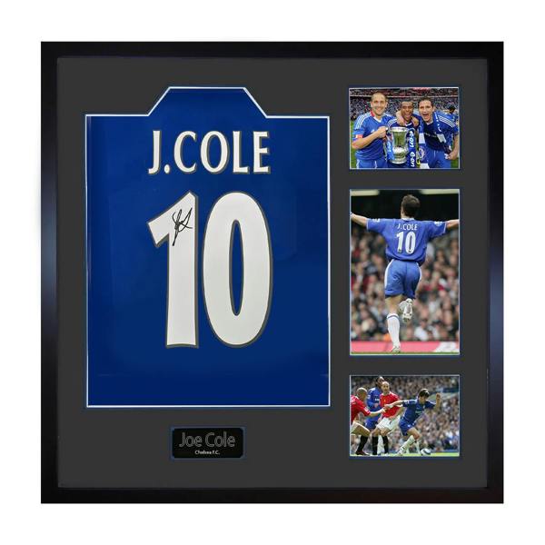 Joe Cole Signed Chelsea Shirt Elite Frame