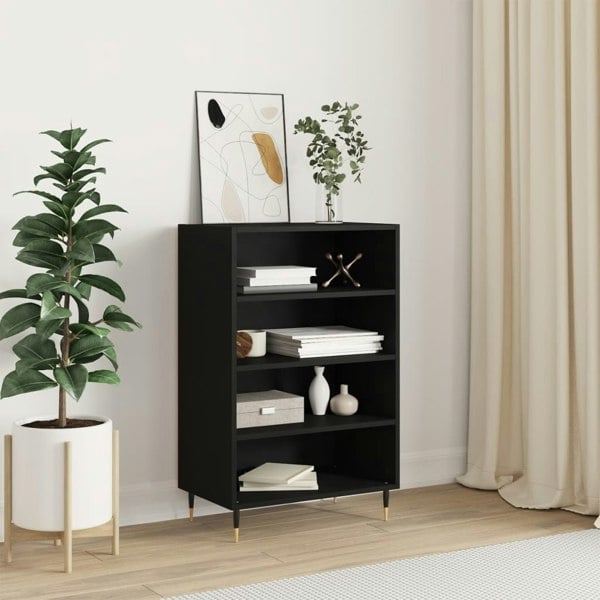 Berkfield Highboard Black 57x35x90 cm Engineered Wood